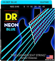 DR String Hi Def Neon Blue Colored Electric Guitar Strings DRS-NBE946