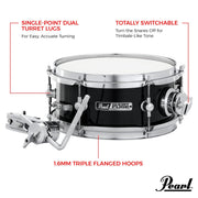 Pearl SHORT FUSE Snare drum with Adaptor SFS10 10X4.5 Effect