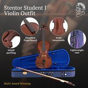 Stentor 1400A2-4/4 Student I Violin outfit - 4/4