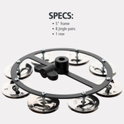 Meinl Cymbals HTHH1BK Mountable Hihat Tambourine with Steel Jingles