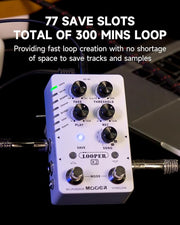 MOOER Loop X2 Stereo Electric Guitar Loop Pedal