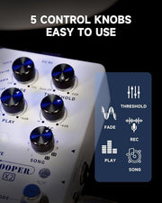 MOOER Loop X2 Stereo Electric Guitar Loop Pedal