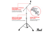 PEARL B1030 Cymbal Boom Stand