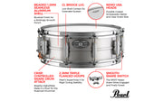 PEARL Snare Drum Sensitone Heritage Alloy Aluminum 14