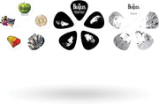 D'Addario Accessories Beatles Guitar Picks - The Beatles Collectable Guitar Picks - Picks with Tin, 15 Pack, Variants: Logo , Stripes , Sgt. Pepper