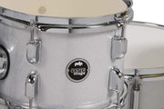 Pacific Drums Center Stage Complete kit, 5 Set, Diamond White Sparkle,(PDCE2215KTDW)