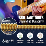 Elixir Strings 16552 Guitar Strings with OPTIWEB Coating, 3 Pack, Light (.010-.046)