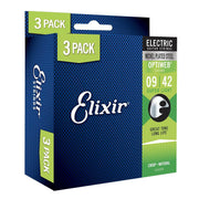 Elixir 16550 Optiweb Coating Electric Guitar Strings Super Light - Pack Of 3 - (9-42)