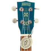 Mahalo MK1BATBU Kahiko Plus Ukuele W/Bag, BATIK TRANS BLUE
