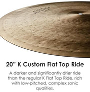 Zildjian K0882 K Custom 20-Inch Flat Top Ride Cymbal