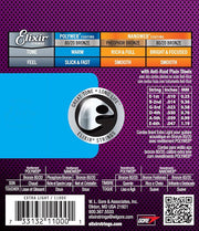 Elixir Polyweb Coating 80/20 Bronze Acoustic Guitar 6-String Set, Extra Light 11000 (10|47) , Light 11050 (12|53))