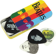 D'Addario Accessories Beatles Guitar Picks - The Beatles Collectable Guitar Picks - Picks with Tin, 15 Pack, Variants: Logo , Stripes , Sgt. Pepper