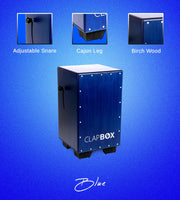 Clapbox Adjustable Snare Cajon CB40  Blue, Birch Wood