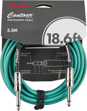 Fender Contour Instrument Cable, Guitar Cable, Guitar Accessories, Straight/Straight, 18.6 ft