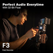 Zoom F3 Professional Field Recorder – 32-Bit Float, 2-Channel