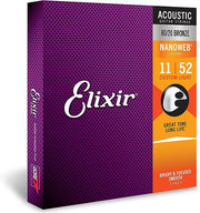 Elixir Phosphor Bronze 80/20 Nanoweb Acoustic Guitar String Set