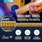 Elixir 12057 Nanoweb Light 7-String Electric Guitar Strings