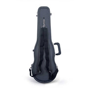 Crossrock CRA860SVFBK Violin Case 4/4 Size, Molded ABS Plastic Shaped Case