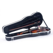 Crossrock CRA860SVFBK Violin Case 4/4 Size, Molded ABS Plastic Shaped Case
