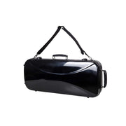 Crossrock Double Case for Two 4/4 Full Size Violins CRF2020DV Fiberglass Backpack Style - Black