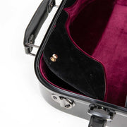 Crossrock Double Case for Two 4/4 Full Size Violins CRF2020DV Fiberglass Backpack Style - Black