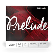 D'Addario J810 4/4M Prelude Violin String Set, 4/4 Scale, Medium Tension