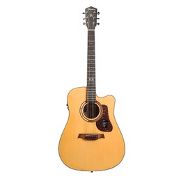 Mantic Semi Acoustic Guitar With Free Gig Bag - Natural