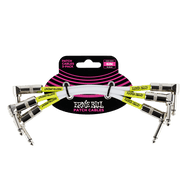 Ernieball Classic Patch Cable Angle/Angle 6in - 3 Pack
