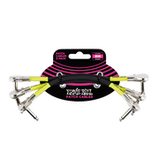 Ernieball Classic Patch Cable Angle/Angle 6in - 3 Pack