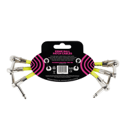Ernieball Classic Patch Cable Angle/Angle 6in - 3 Pack