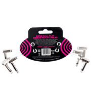 Ernie Ball Flat Ribbon Patch Cable White - 3 Pack