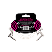 Ernie Ball Flat Ribbon Patch Cable White - 3 Pack