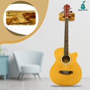 Hype String Guitar Wall Hanger Solid Wood Hanger With Pick Holder