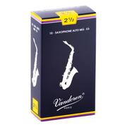 Vandoren SR2125 - Traditional Alto Saxophone Reeds with Reed Case - 2.5 (10-pack)