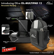 Olive Percussion Pad Bag OL-MULTIPAD 12  for DTXM12 and  Handsonic bag