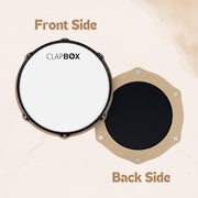 Clapbox Rudiment Practice Pad (12 inches) with Drum Ring for Real Feel (Practice Pad Only) - CRPP