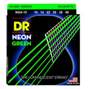 DR Neon Acoustic String Set Green Extra Light(10-48)