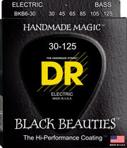 DR Strings BKB6-30 Bass Guitar Strings, Black Beauties, 6-String Medium - Set