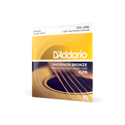 D ADDARIO 12-56 Light Top/Medium Bottom Acoustic Guitar Strings EJ19