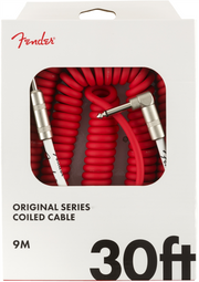 FENDER Original Series, 30FT Coil Instrument Cables (Fiesta Red , Daphne Blue , Surf Green)