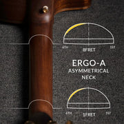 Cort Modern Black Semi Acoustic Guitar - TBK (Trans Black Gloss)